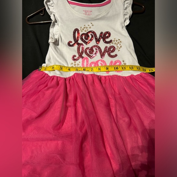 Isaac Mizrahi children’s Love Dress. Pink, white, sparkles. Girls L (10-12) Used - Picture 6 of 6